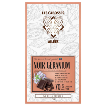 Tablette de Chocolat noir Géranium