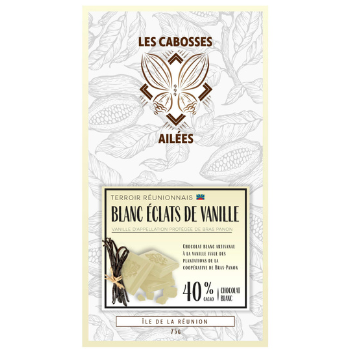 Tablette de Chocolat blanc aux éclats de vanille