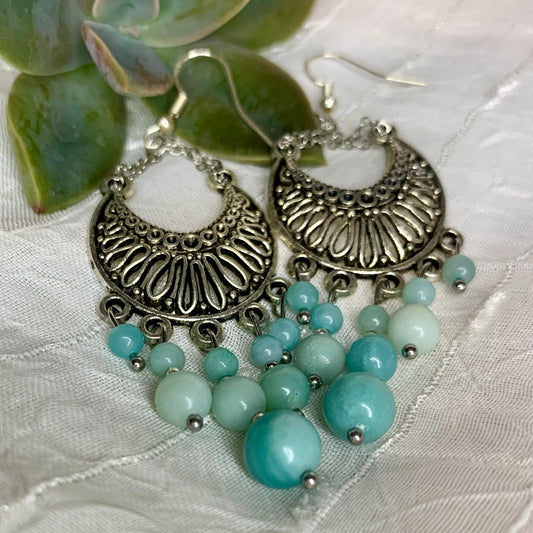 Boucles d’oreilles Amazonite