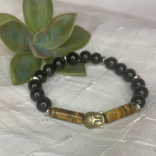 Bracelet Onyx Œil de tigre