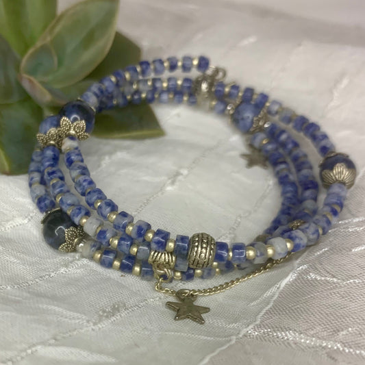 Bracelet multirangs Sodalite