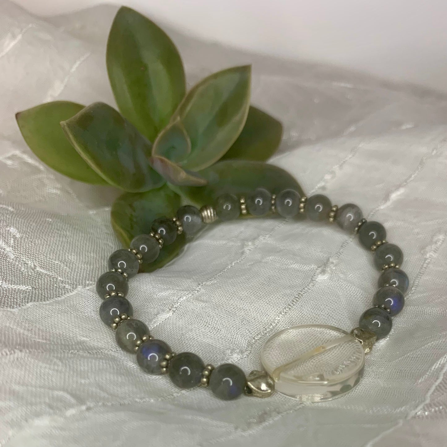 Bracelet Labradorite Cristal de roche