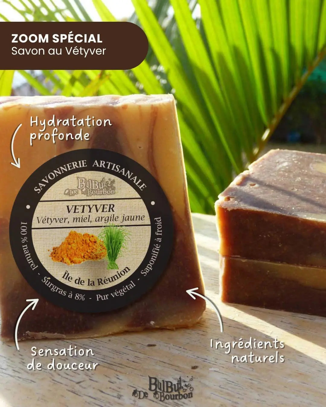 Savon aux huiles essentielles Bulbul de Bourbon
